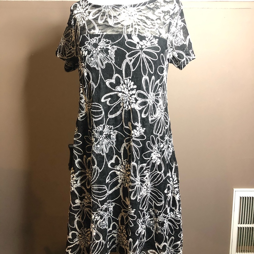 Black & White Floral Dress